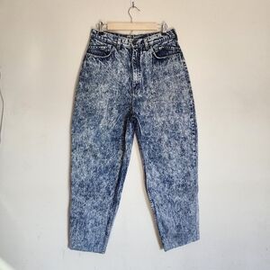 Vintage Malvin Jordan Ultra High Waist/Rise Acid Wash Mom Jeans 30" waist